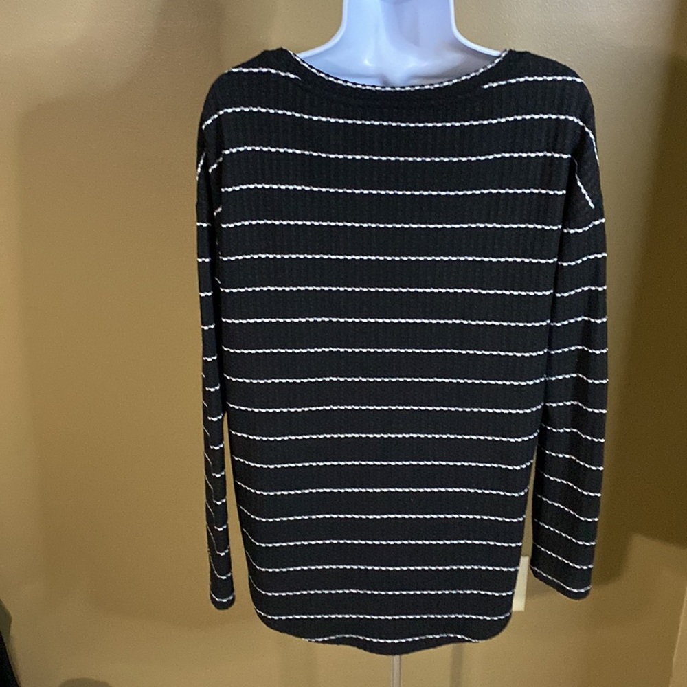 Sanctuary Black and White Striped Thermal - Picture 4 of 6